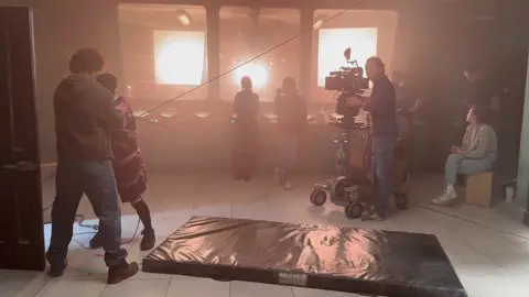 Everyone is okay 😂🖤 #wednesday #season2 #jennaortega #stunt #fyp 