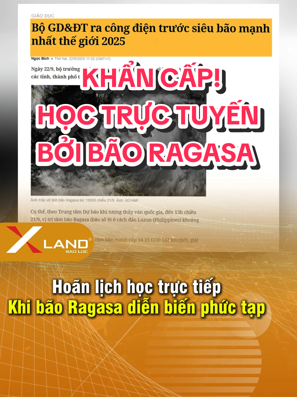 Khẩn cấp! Bộ giáo dục yêu cầu hoãn lịch học trực tiếp của học sinh, sinh viên từ Lâm Đồng trở ra khi bão Ragasa đang diễn biến phức tạp... #xland #lamdong #tintuc #xuhuong #ragasa 