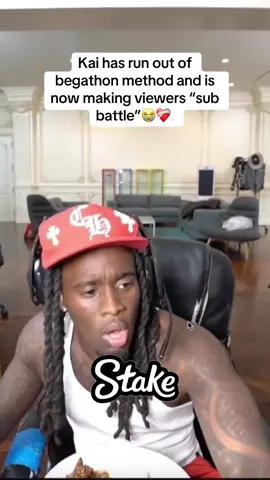 Kai has run out of begathon method and is now making viewers “sub battle”😭❤️‍🩹  #kaicenat #mafiathon3 #fyp 