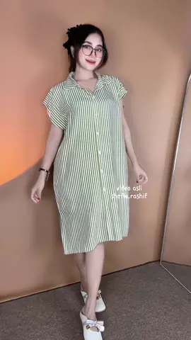Rekomendasi homedress kerah kancing motif salur cantik🫶🏻 #homedress #dresswanita #dresscantik #dressimple #dresskekinian 