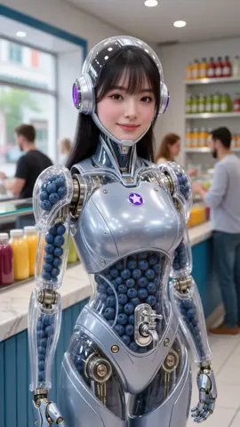 Delicious Buleberry Juice Dispenser Robot_Perfect_ _shorts _robot _ai _future _humanoid _tech #ai #robot #technology #humaniod #futuristic 