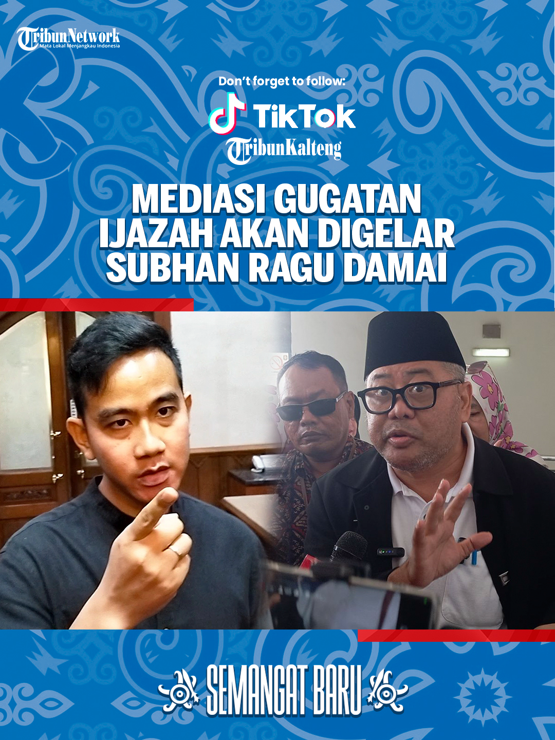 Penggugat ijazah Wakil Presiden Gibran Rakabuming Raka, Subhan Palal, belum memastikan apakah dirinya akan berdamai, dalam mediasi yang dijadwalkan berlangsung pada (29/9/2025). Subhan menegaskan, mediasi merupakan bagian dari hukum acara.  Ia menyebut keputusan damai atau tidak, baru akan terlihat nanti saat proses berlangsung di Pengadilan Negeri Jakarta Pusat. Pendaftaran mediasi telah dilakukan pada Senin (22/9/2025) setelah seluruh data dan pihak yang terkait dinyatakan lengkap. Dilaporkan, mediasi ini dijadwalkan berlangsung sekira 30 hari. Jika gagal mencapai kesepakatan, perkara akan berlanjut ke pokok persidangan. Melalui gugatannya, Subhan menuding Gibran dan Komisi Pemilihan Umum (KPU) melakukan perbuatan melawan hukum. Ia meminta keduanya membayar ganti rugi senilai Rp125 triliun kepada negara. Karena menilai Gibran tidak memenuhi syarat pendidikan saat maju sebagai cawapres. Subhan menilai Gibran tidak pernah menamatkan pendidikan SMA atau sederajat. Hal itu, menurutnya, melanggar Undang-Undang Nomor 7 Tahun 2017 tentang Pemilu serta Peraturan KPU Nomor 19 Tahun 2023. Sementara itu, pengacara Gibran, Dadang Herli Saputra, belum dapat memastikan apakah kliennya akan hadir langsung dalam mediasi.