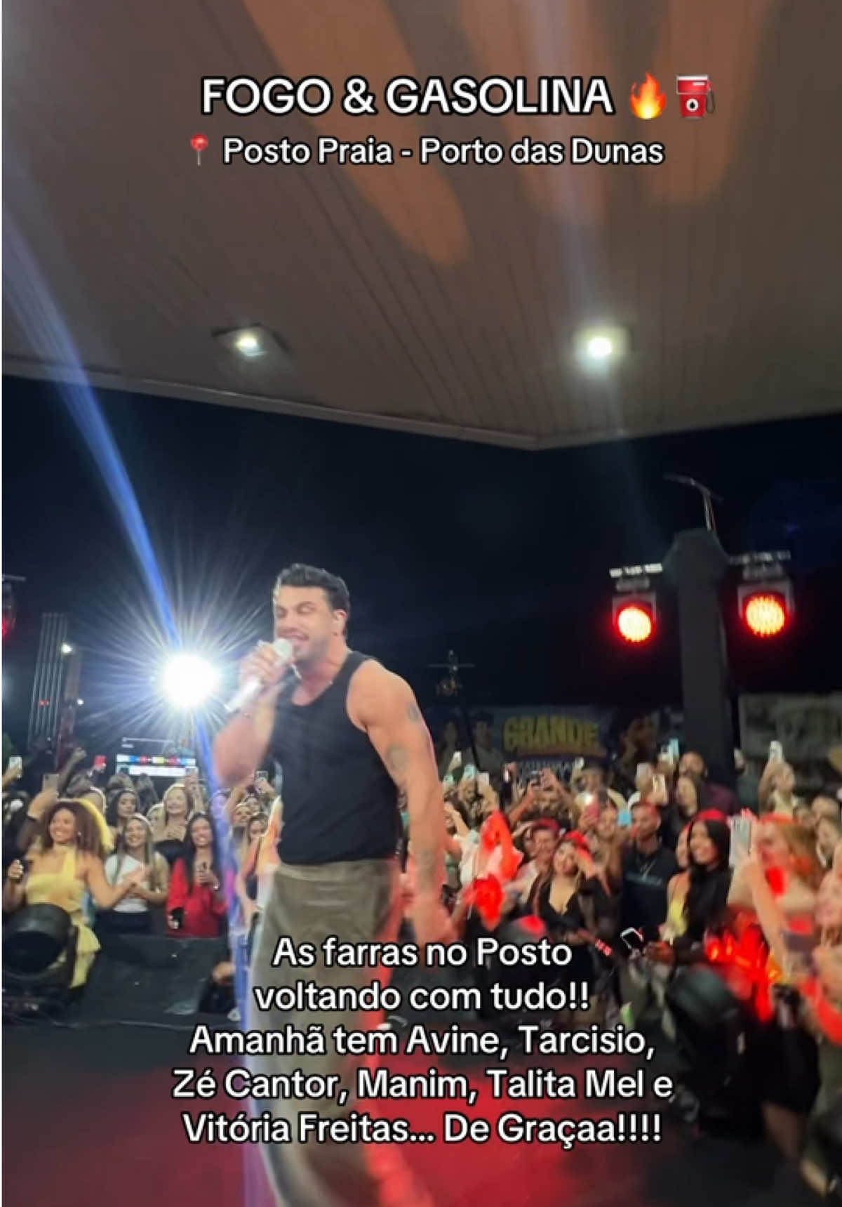 Oh garapa!! 🔥⛽️ Amanhã (23/09) tem muído garantido com @Avine Vinny no Posto Praia - Porto das Dunas 🤭❤️ #fortaleza #aquiraz #eusebio #avinevinny #fogoegasolina 