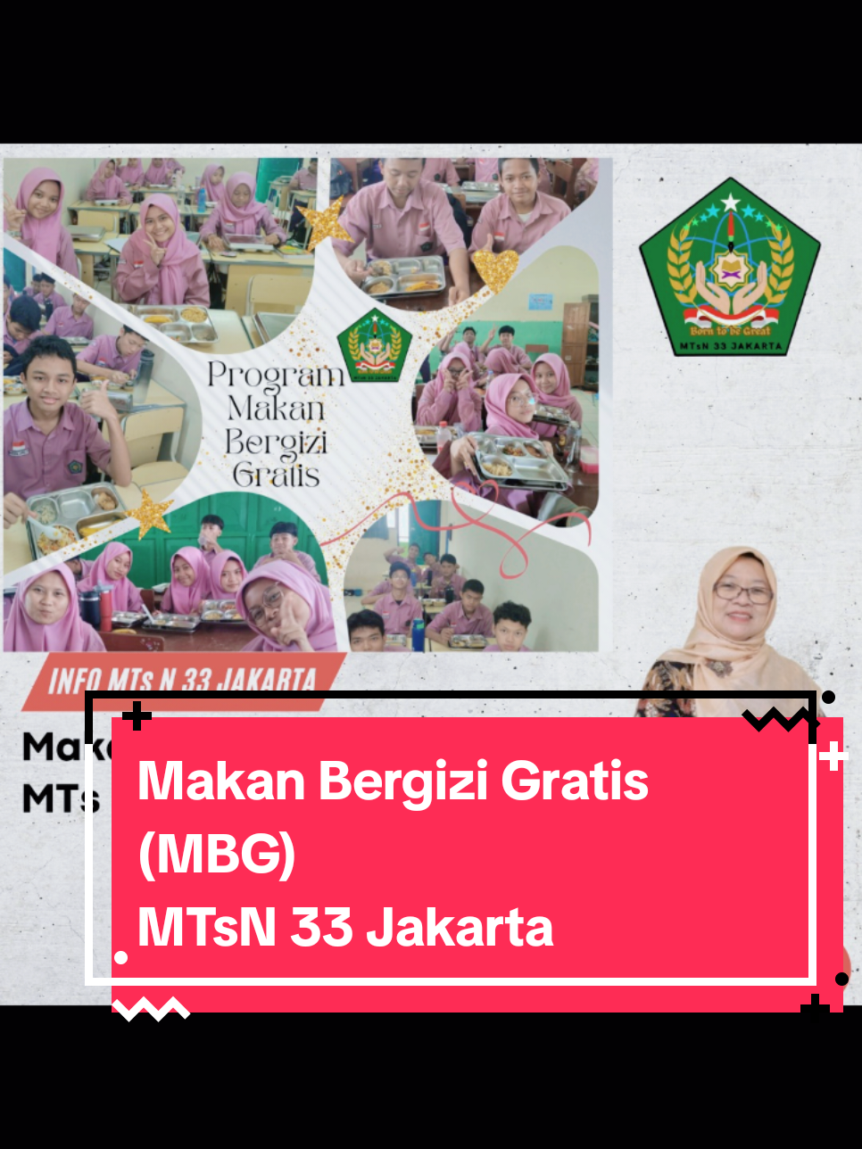 Humas MTsN 33 Jakarta, Alhamdulillah Program yang diluncurkan Pemerintah yakni Makan Siang Gratis(MBG) Untuk siswa/i MTsN 33 Jakarta Sudah berjalan mulai dari tgl 15 September 2025. Seluruh siswa/i Setiap Hari Mendapatkan Ragam Menu makan Siang  yang dibagikan pada jam istirahat siswa 10:00 WIB.  Kepala Madrasah Ibu Suhati Menguncapkan Syukur dan Berterimakasih atas adanya Program ini, karena selain seluruh siswa/i mendapat menu makan yang sehat dan bergizi seimbang, juga  sangat membantu kelancaran Proses Belajar Mengajar diMadrasah. Semoga Semua Mendapat Manfaat dan Kebaikan dari Program ini.  Salam  Humas MTsN 33 Jakarta