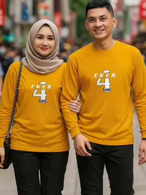 SEPAKET 2PCS KAOS COUPLE LP 4EVER (COWO 1 CEWE 1) KAOS COUPLE PASANGAN UNISEX COWOK CEWEK