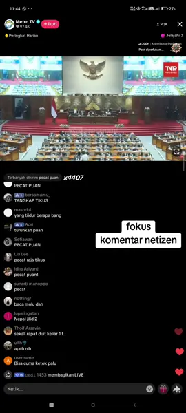 fokus ke koment nya...  #dprd rapat paripurna,  wakilin siapa yah,  #rakyatindonesia #mahasiswaindonesia #stmsejabodetabek #bubarkandpr 