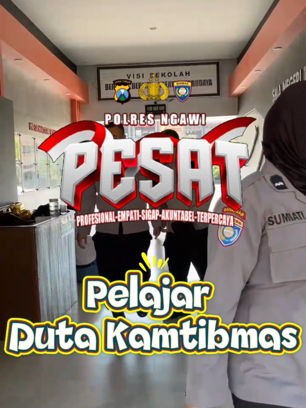 Satbinmas Polres Ngawi melaksanakan kegiatan Sambang dan koordinasi terkait Pelajar Duta Kamtibmas Yang bertujuan untuk meningkatkan kesadaran pelajar tentang pentingnya kamtibmas, mendorong pelajar untuk menjadi agen perubahan dalam menjaga kamtibmas di lingkungan sekolah dan masyarakat serta meningkatkan kemampuan pelajar dalam mengidentifikasi dan mengatasi masalah keamanan dan ketertiban di lingkungan sekitar #bhabinkamtibmasngawi  #binmaspoldajatim  #polriuntukmasyarakat  #hadirberbuatbermanfaat  #JogoJatim @binmas.poldajatim 