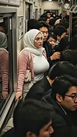 ASMR_ Relieving Anxiety on a Packed Train #train _#subway #foryou 