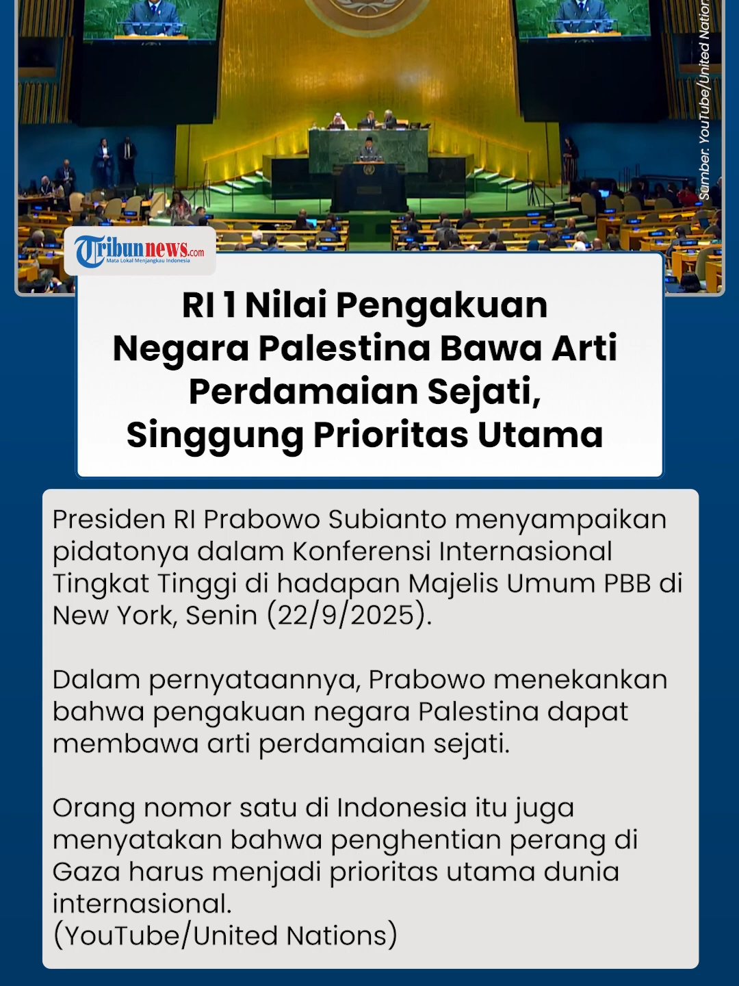 Klaim Pengakuan Palestina Bawa Arti Perdamaian, Prabowo Penghentian Perang Gaza Jadi Prioritas #palestina #prabowo #gaza #palestina #beritaterkini #tiktokberitan