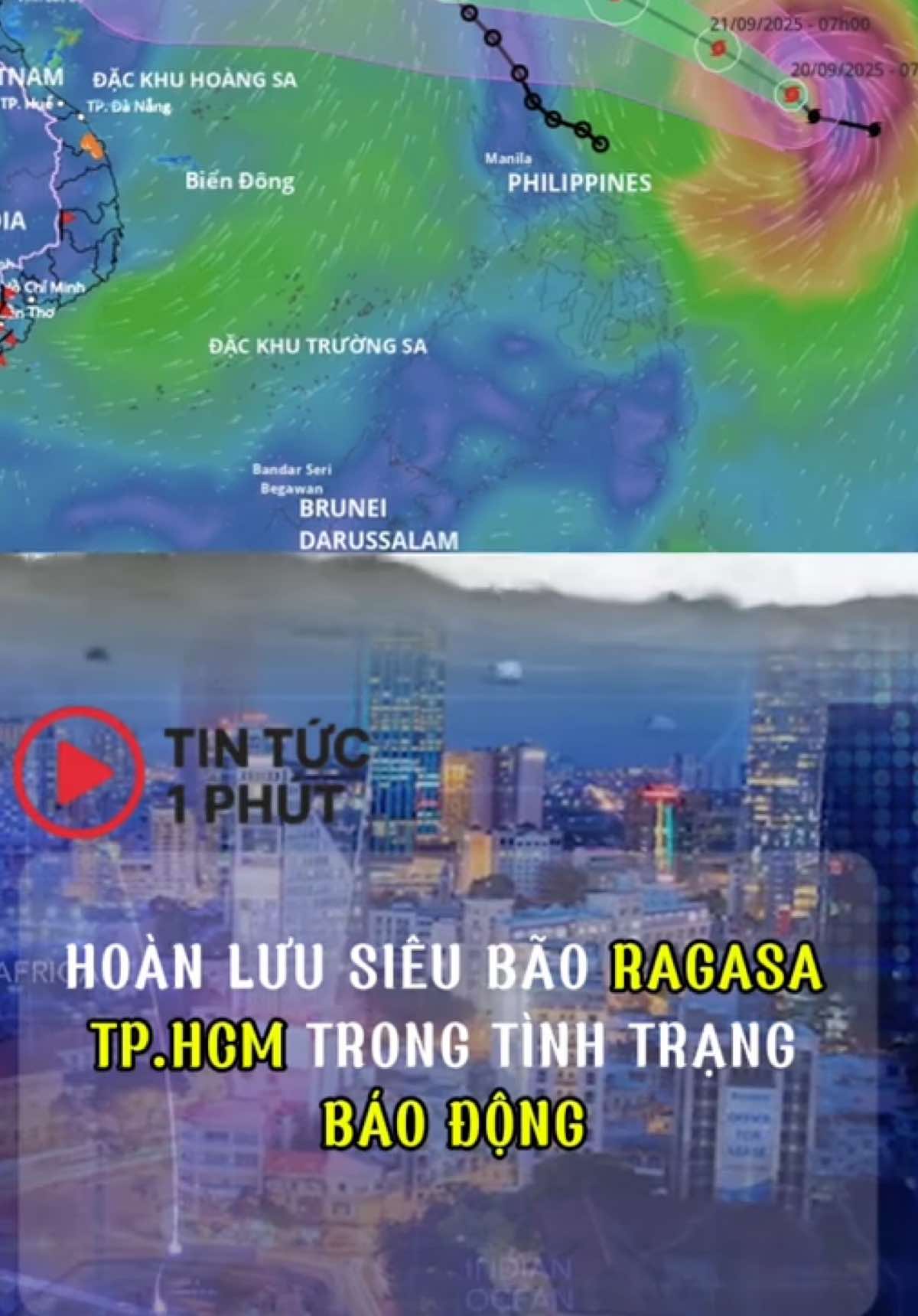 TP.HCM nguy cơ hỗn loạn giao thông vì mưa bão cực lớn Ragasa #creatorsearchinsights #ragasa #tintuc 