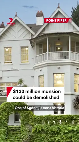 A historic Sydney mansion that sold for $130 million last year could be bulldozed to make way for a retirement village in Point Piper. #mansion #luxuryproperty #luxuryhomes #pointpiper #sydney