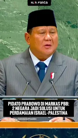 PIDATO PRABOWO DI MARKAS PBB: 2 NEGARA JADI SOLUSI UNTUK PERDAMAIAN ISRAEL-PALESTINA - sumber: yt/sekretariatpresiden - #prabowo #pbb #palestine #fyp
