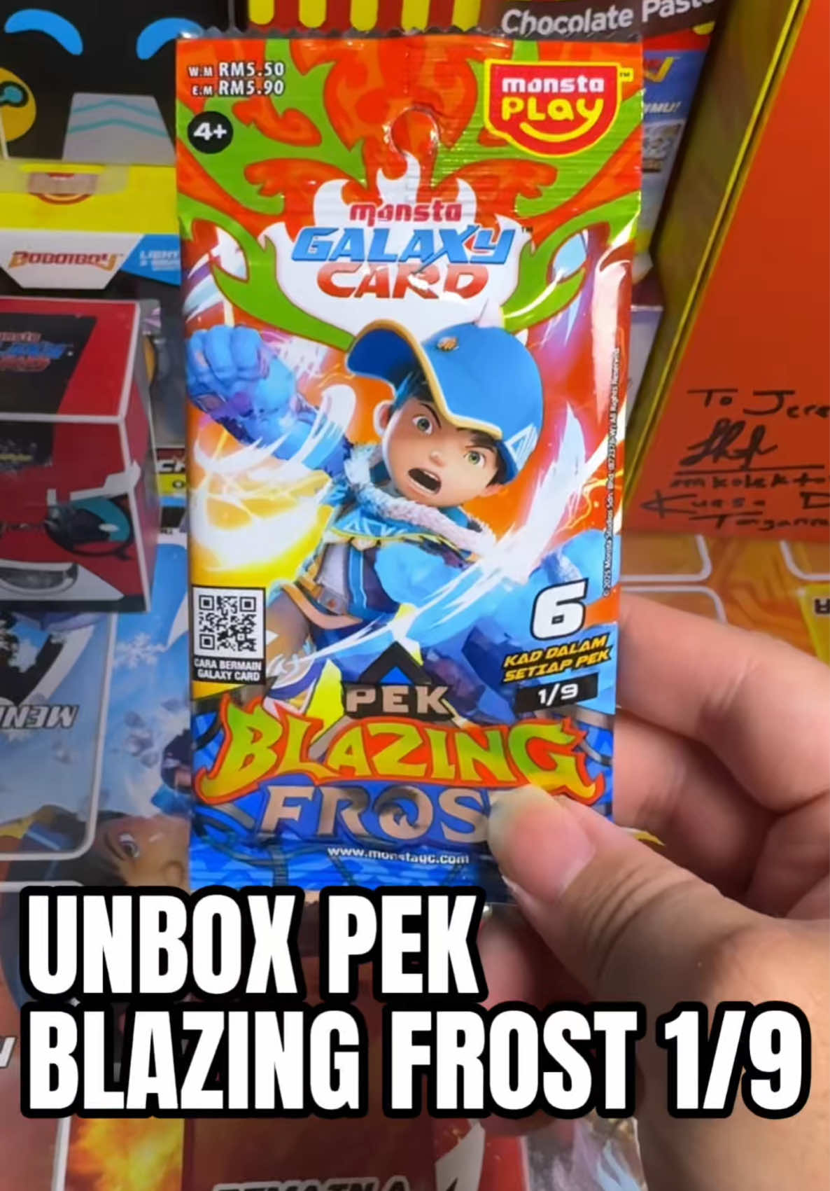 Unbox Pek Blazing Frost 1/9 #fy #boboiboygalaxy #monsta #boboiboy #monstagalaxycard    @MONSTA @Monsta Store @moichi 