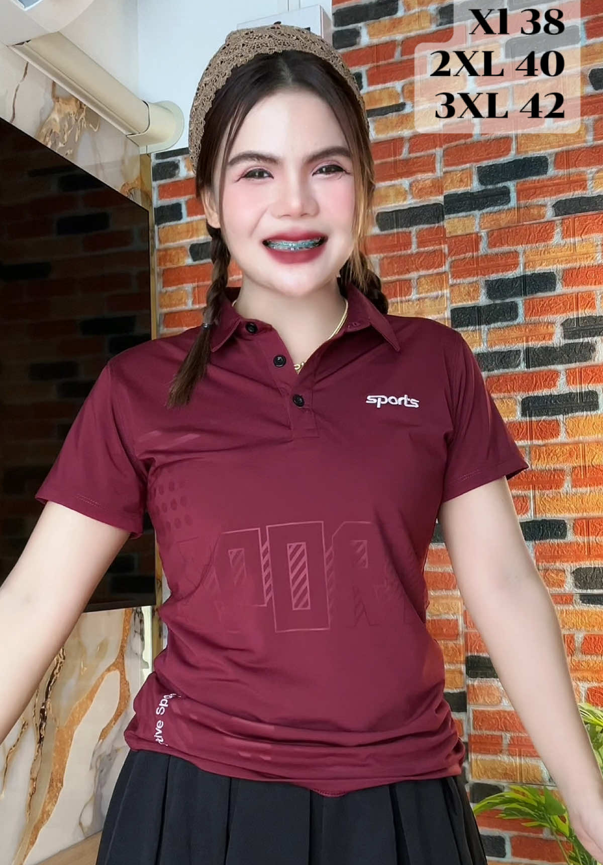 เสื้อโปโลแขนสั้นทรงเลดี้ผ้านุ่มลื่นยืดหยุ่นใส่สบาย#เสื้อโปโลแขนสั้น#เสื้อยืดคอปก#เสื้อยืดแขนสั้นคอปก#เสื้อโปโล#เสื้อกีฬาคอปก