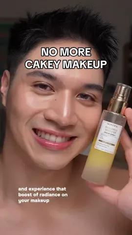 Spraying on PERFECT looking skin while soothing the skin #skincare #cakeymakeup #serumspray #menskincare 