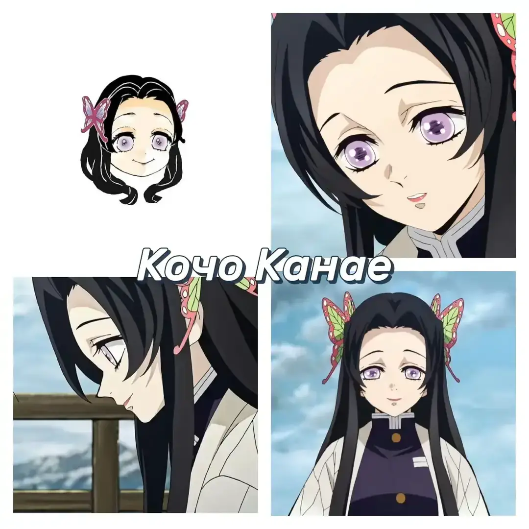 Канаэ Кочо — персонаж из аниме и манги «Клинок, рассекающий демонов» (Kimetsu no Yaiba). ✨ Краткое описание: Имя: Канаэ Кочо (Kanae Kochō) Статус: бывший Насекомый Хашира (один из Столпов Убийц демонов). Семья: старшая сестра Шинобу Кочо, приёмная сестра Канао Цуюри. Внешность: высокая стройная девушка с мягкими чертами лица, длинными чёрными волосами, украшенными заколкой-бабочкой. Характер: добрая, нежная, заботливая и миролюбивая. В отличие от многих охотников на демонов, она мечтала о мире, где люди и демоны могли бы жить вместе. Судьба: была смертельно ранена одним из Высших Лун (Доума). Её смерть сильно повлияла на Шинобу и Канао, сделав их сильнее 