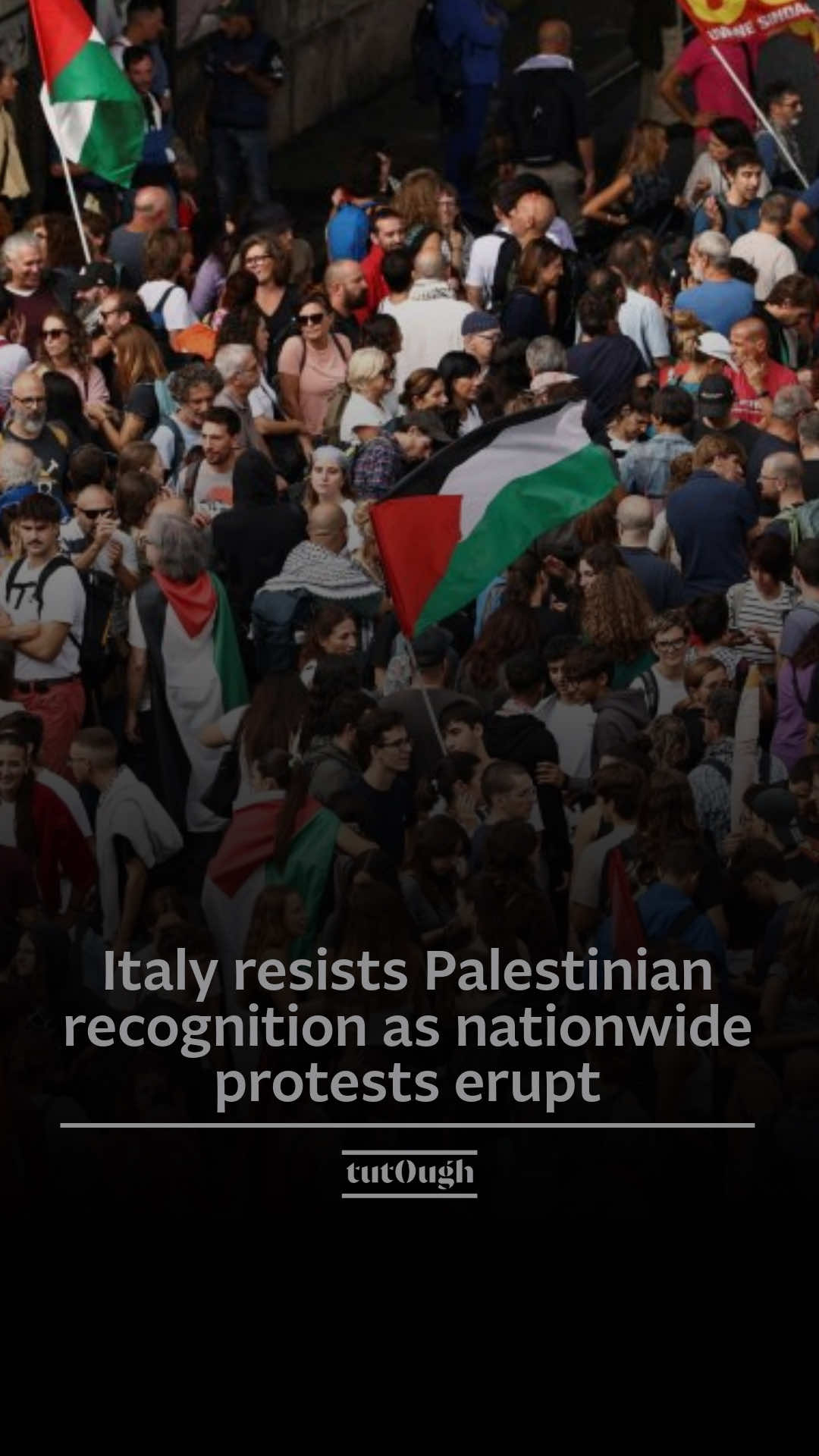 🇮🇹🇮🇱🇵🇸Thousands of Italians joined nationwide demonstrations in solidarity with Palestinians, coordinated by trade unions across nearly 80 towns and cities. Major disruptions occurred in Milan, Rome, Genoa, Turin, and Bologna, where transport and universities were affected. Clashes in Milan left 60 police officers injured, prompting condemnation from Prime Minister Giorgia Meloni, who labelled the violence “shameful” and counterproductive. Meloni has criticised Israel’s military campaign in Gaza but resisted following France, the UK, Canada and Australia in recognising a Palestinian state. President Emmanuel Macron described France’s decision as a “necessity” and part of a wider peace process. Italy and Germany remain cautious, arguing recognition should come later. Israel’s leadership condemned France’s move, while EU figures including Ursula von der Leyen urged an end to violence in Gaza.   ℹ️ @BBC News @FRANCE 24  #protests #italy #palestine #waringaza #palestinians 