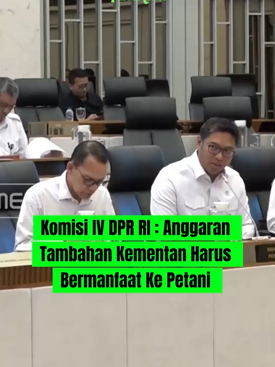 Komisi IV DPR RI tegaskan penambahan anggaran untuk Kementerian Pertanian harus bermanfaat dan berdampak langsung bagi petani. #berita #beritatiktok #dpr #dprri #fyp