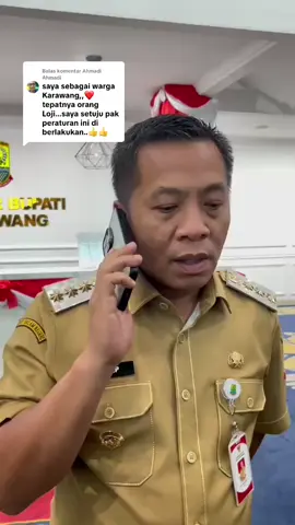 Membalas @Ahmadi Ahmadi   Bupati karawang @H. Aep Syaepuloh, SE Langsung berkoordinasi dengan Bupati Bekasi pak Ade Kuswara Kunang @ade_kuswara_kunang perihal keberadaan PT Juishin yang lokasinya berada di Bekasi tapi melewati akses jalan di Karawang. Banyak keluhan masyarakat yang kami terima dan memerlukan langkah kongkret untuk solusi jangka pendek dan panjang. Untuk jangka pendek, kami batasi jam operasional kendaraan pengangkut material perusahaan agar tidak menimbulkan kemacetan lalu lintas. Mobil material boleh beroperasi saat malam hari mulai jam 8 malam sampaijam 5 paginHart Minggu danluhan Libur Nasional Tutup, Totalasyarakat Jangka panjangnya, segera kita bertemu dengan pak Bupati Bekasi merumuskan pembangunan jalan melalui Exit Tol Bojongmangu langsung ke PT Juishin tanpa melalui Karawang lagi. #infoterkinikarawang #jalankarawang #karawangbekasi #ptjhuisin #ptjsi 