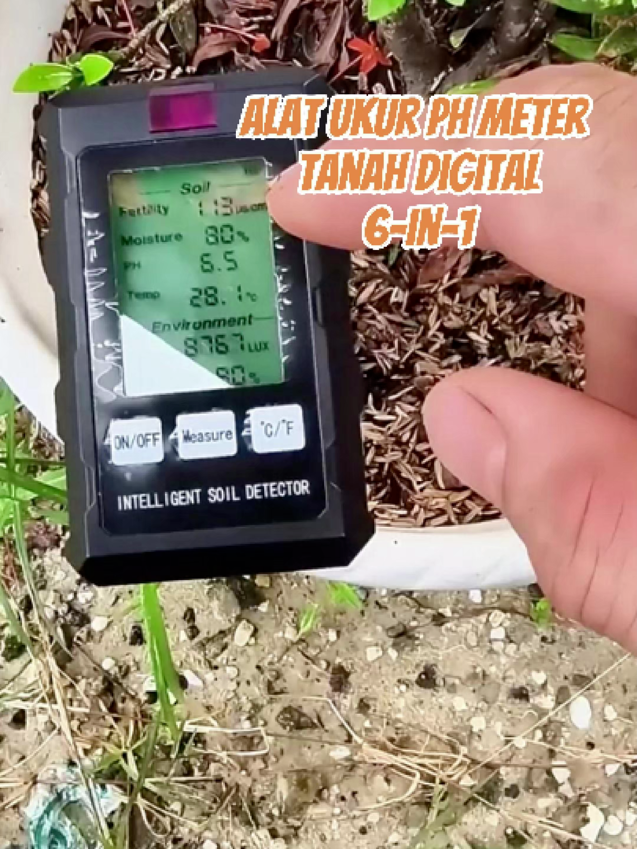 Alat Ukur PH Meter Tanah Digital 6 in 1 #alatukurphtanah #phmeter #phmetertanah #phmeterdigital #alatukurtanah