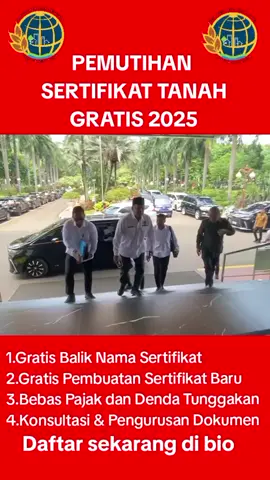 BPN AJAK MASYARAKAT MANFAATKAN PROGRAM GRATIS SERTIFIKAT TANAH GRATIS Badan Pertanahan Nasional (BPN) INDONESIA mengajak masyarakat memanfaatkan program pendaftaran Tanah Sistematis Lengkap (PTSL) UNTUK PENGURUSAN SURAT TANAH ITU SECARA GRATIS. #pemutihan #tanah #ptsl #fypdongggggggg #foryoupageofficiall