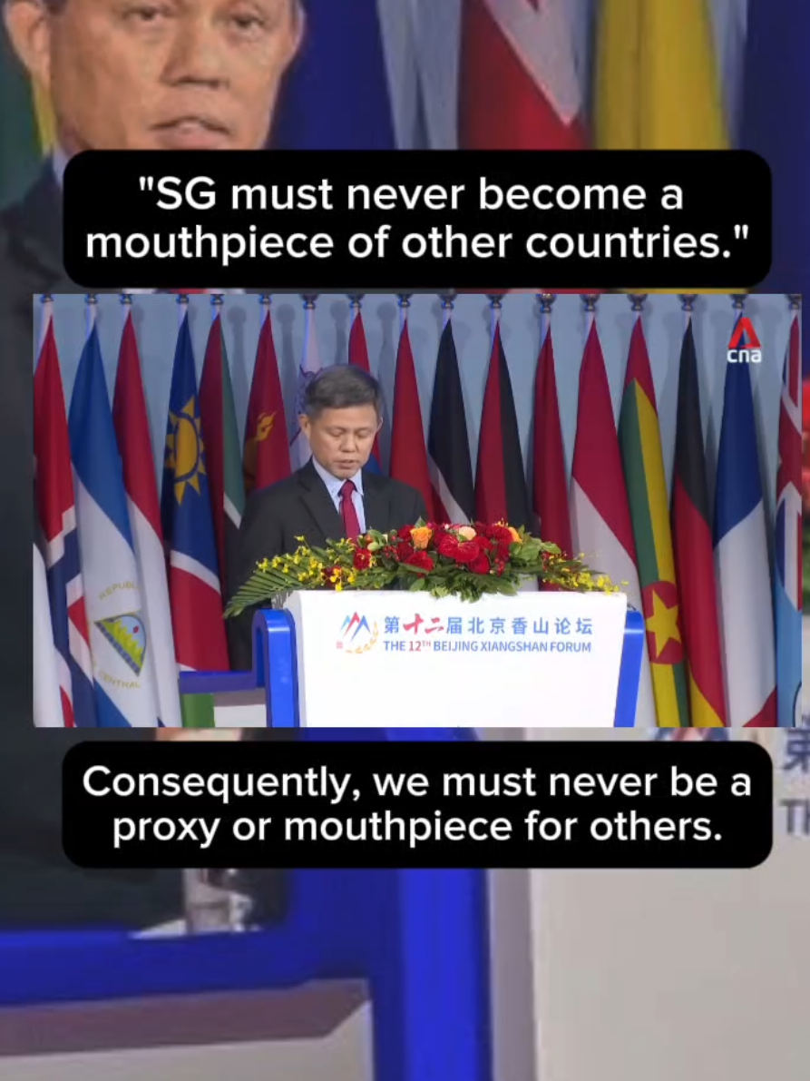 Minister of Defence Chan Chun Sing at Xiangshan security and defence forum in Beijing. . . . . #sgviralnews #chanchunsing #ministryofdefence #sgviralvideo #sgnews 