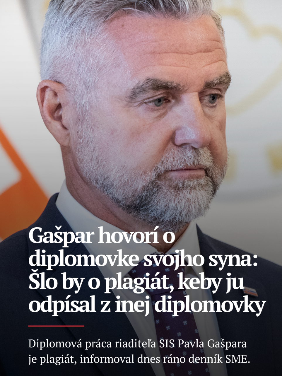 Gašpar hovorí o diplomovke svojho syna: Šlo by o plagiát, keby ju odpísal z inej diplomovky.  Diplomová práca riaditeľa SIS Pavla Gašpara je plagiát, informoval dnes ráno denník SME. „Našli sme štyri zdroje, z ktorých sú odpísané asi dve tretiny práce. Dva z týchto zdrojov pritom autor nikde v práci neuviedol,“ uviedol denník.  Gašparov otec Tibor Gašpar, podpredseda parlamentu za Smer, chcel svojho syna obhájiť tvrdením, že by šlo o plagiát, len ak by tieto časti práce boli odpísané z inej diplomovej práce. #aktuality #aktuality_sk #slovensko #reels #video 