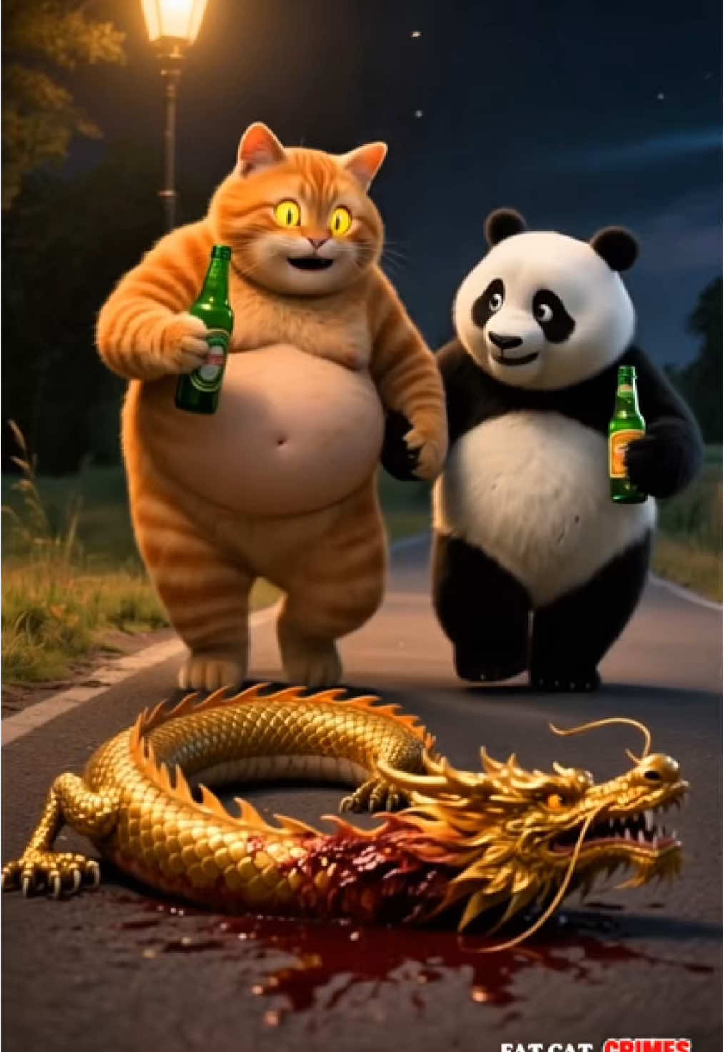 Orange Cat & Panda Find Treasure 🐼💰  #catlover, #cutecats, #catoftiktok, #PetsOfTikTok, #catlife
