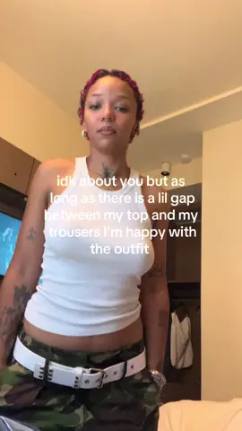 The lil 2000s gap between my top and trousers is carrying all my outfits on its back #alttiktok #altblackgirl #2000sstyle #2000sfashion #alternativeblackgirl 