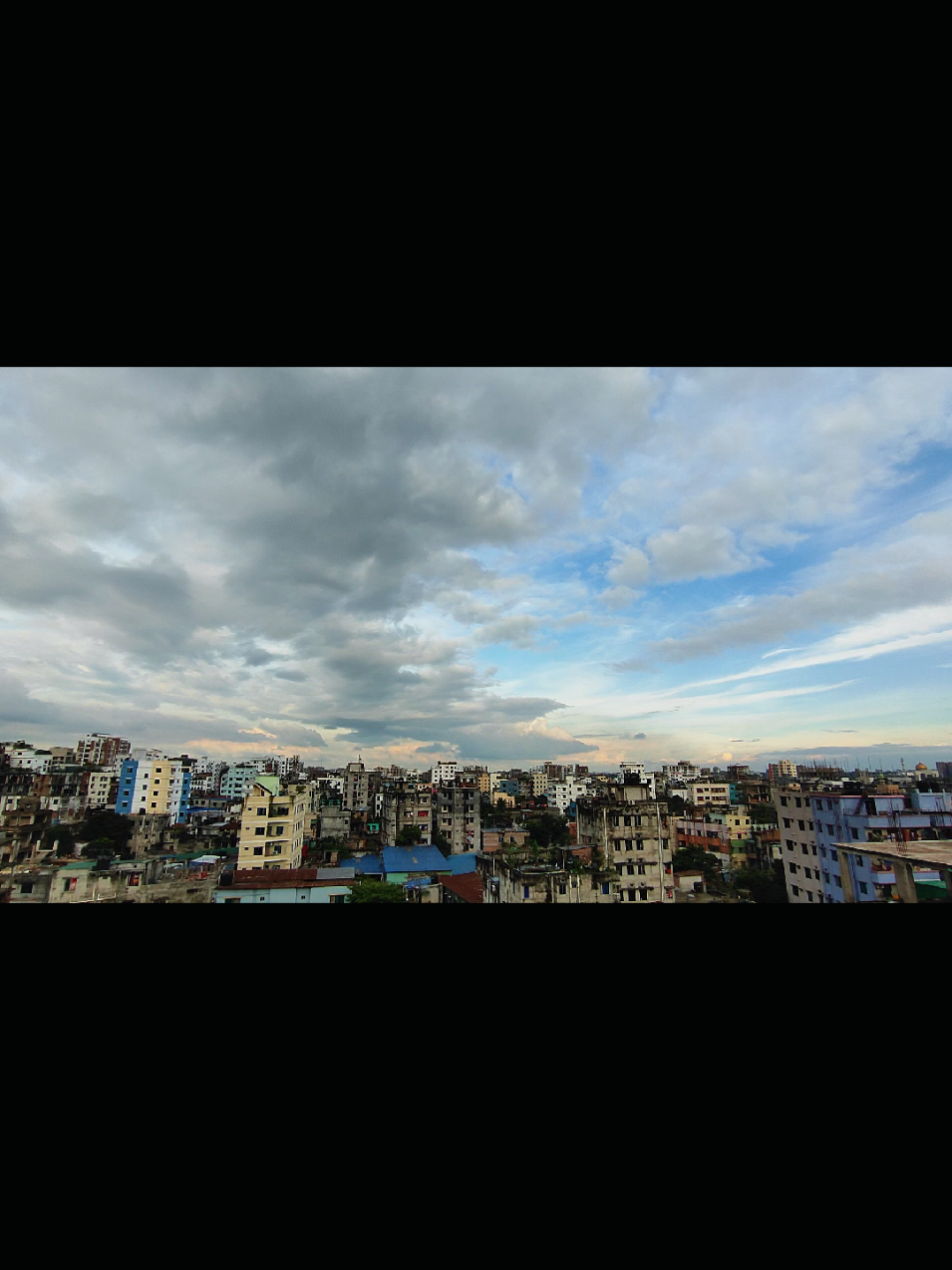 Bedroom window view!🪟🕊️🪺 #sky #cloud #myroom  #dhakacity #foryoupage 