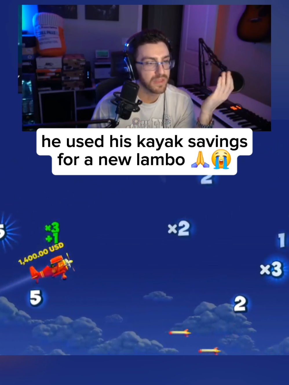 he used his kayak savings for a new lambo 🙏😭 #livestreamer #kick #avia 