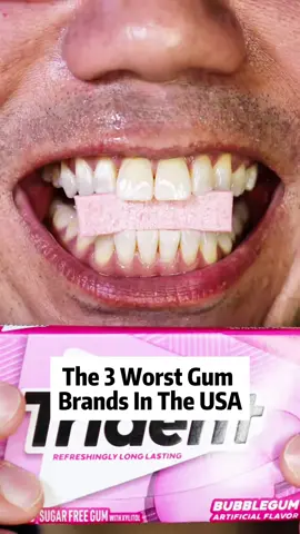 The 3 worst gum brands in the usa #fyp #tiktok #foryoupage #world #us #inusa #gum 