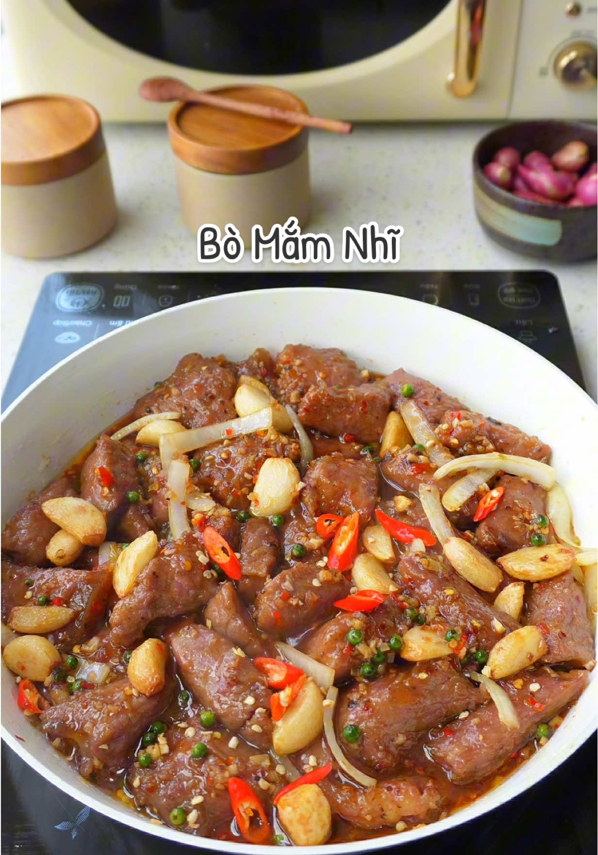 Bò mắm nhĩ ngon ngất ngây mà dễ làm nữa #LearnOnTikTok #AnCungTikTok #NuocMamCHINSU #UChuop365Ngay #40DoDam 
