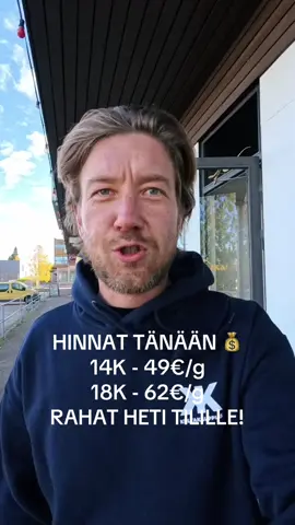 Uusi ostopiste Lapin Aika Kemijärvellä 🤩  Myy kultasi parhaaseen hintaan! 💰🔥   Hinnat tänään:   14K → 49 €/g   18K → 62 €/g   #kultakauppias #kultajahti #lapinaika #kemijärvi