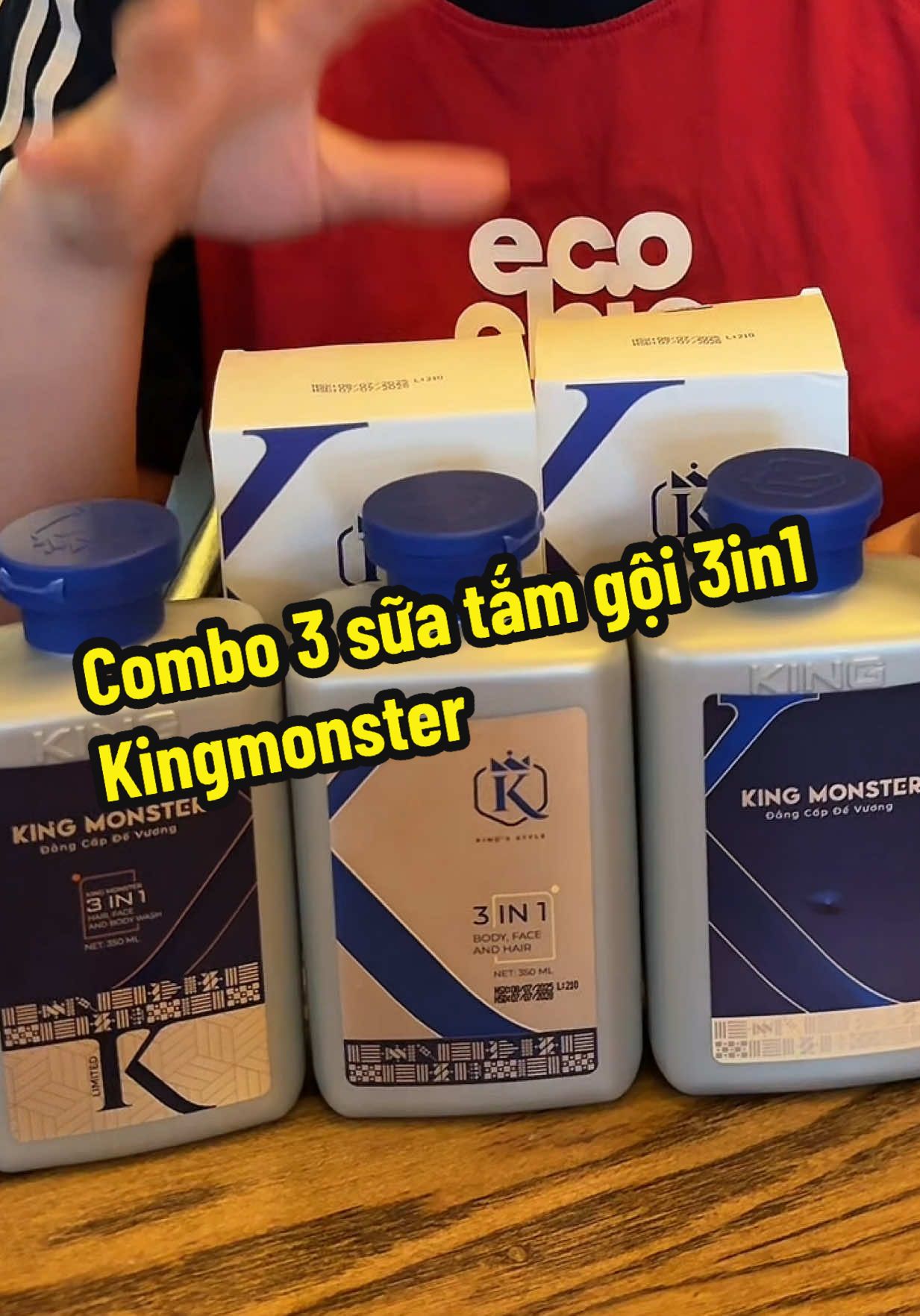 Combo 3 sữa tắm gội 3in1 Kingmonster #suatam #suatamnam #suatamnuochoa #suatam3in1 #nabeodaily 