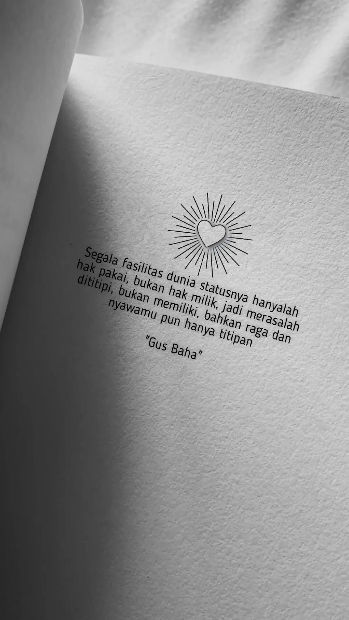 Segala fasilitas duniastatusnya hanyalah hak pakai, bukan hak milik, jadi merasalah dititipi, bukan memiliki, bahkan raga dan nyawamu pun hanya titipan 