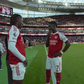 brothers in Christ ✝️ #fyp #arsenal #eberechieze #bukayosaka #jurrientimber 