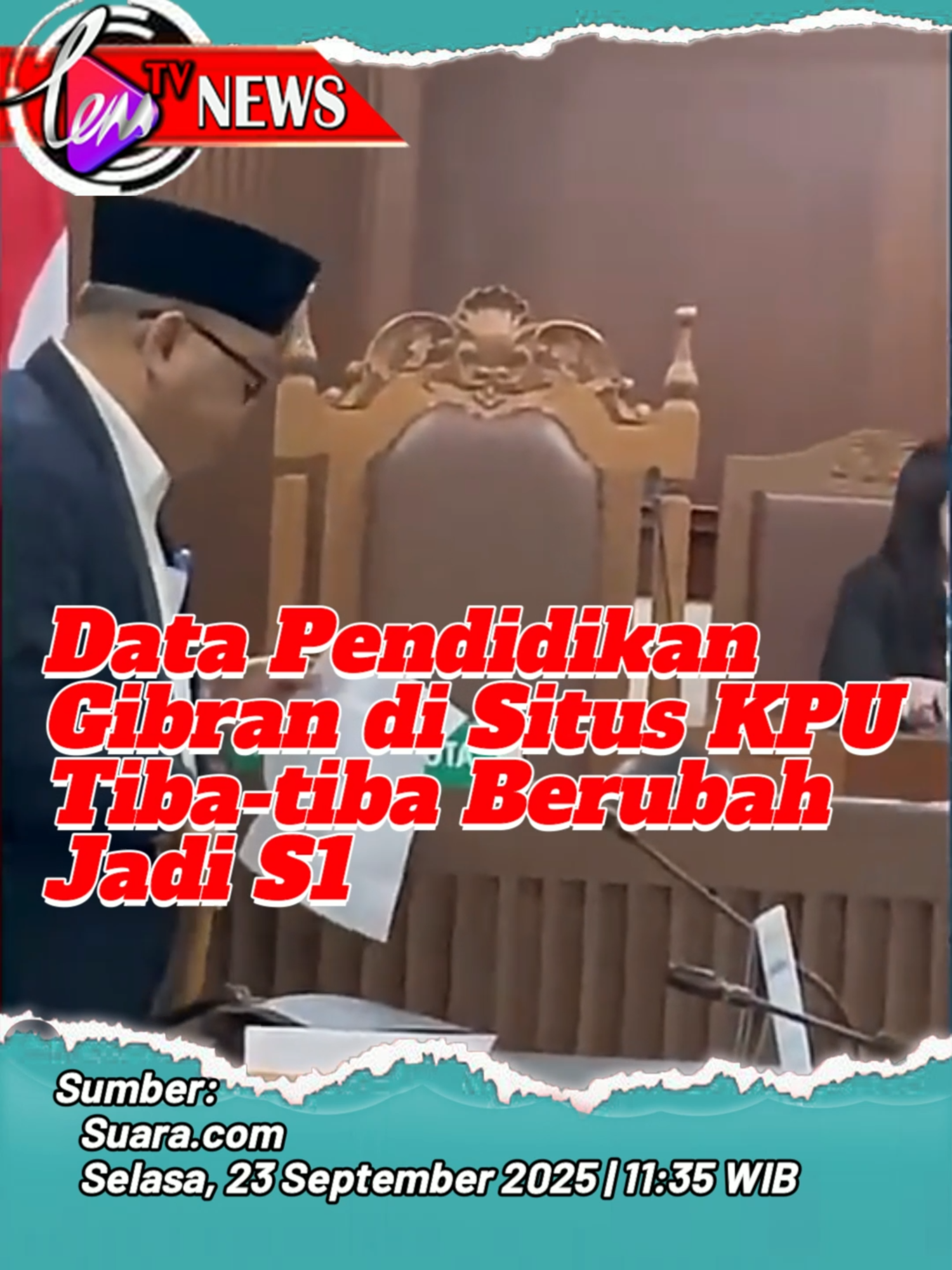 🔴Data Pendidikan Gibran di Situs KPU Tiba tiba Berubah Jadi S1 ❗