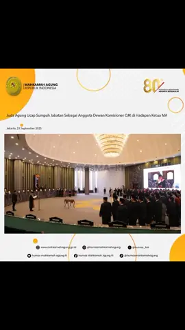 JUDA AGUNG UCAP SUMPAH JABATAN SEBAGAI ANGGOTA DEWAN KOMISIONER OJK DI HADAPAN KETUA MA Berita selengkapnya silahkan klik https://www.mahkamahagung.go.id/id/berita/6920/juda-agung-ucap-sumpah-jabatan-sebagai-anggota-dewan-komisioner-ojk-di-hadapan-ketua-ma atau kunjungi website resmi Mahkamah Agung RI di www.mahkamahagung.go.id untuk melihat berita lainnya. #mahkamahagungri #humasmahkamahagung 