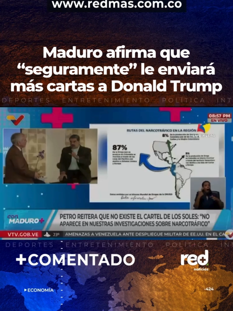 #Mundo | Pese al rechazo de la Casa Blanca a la primera carta enviada por Nicolás Maduro al presidente Donald Trump, el dictador venezolano afirmó que 