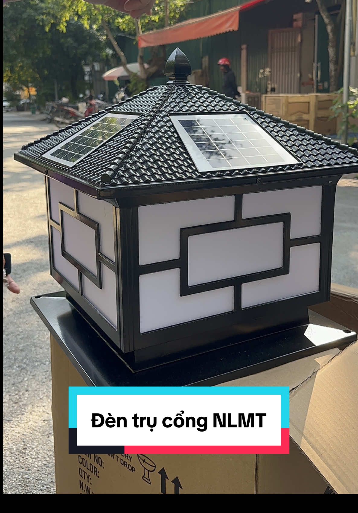 Đèn trụ cổng NLMT kèm điện lưới @ÁNH NĂM ĐÈN LED  #khosidenled  #emanhdenled  #anhnamdenled  #xuhuong #fyp 