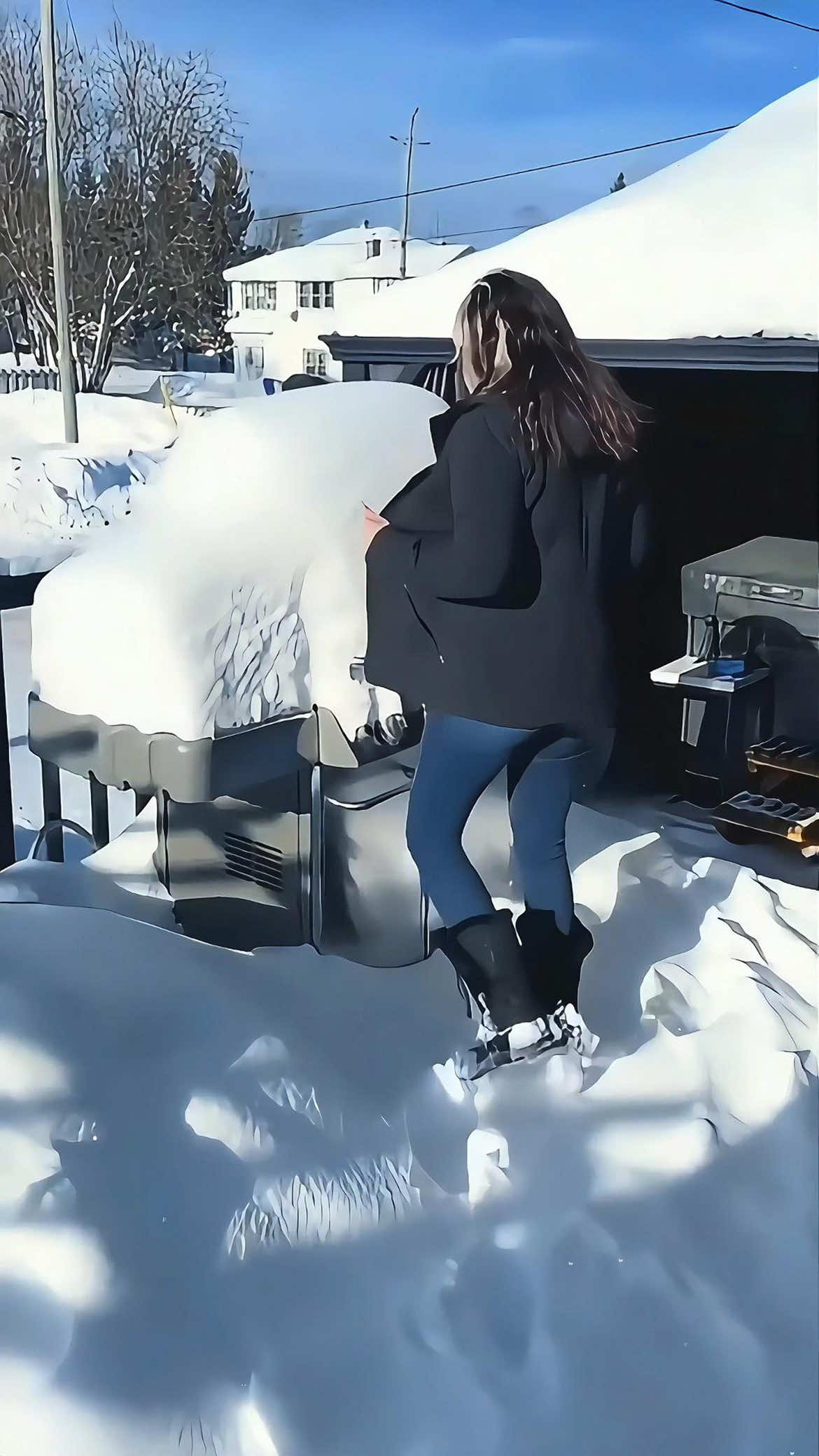 Winter is so much fun #satisfying #asmr #ice #snow #fypシ #oddlysatisfying 