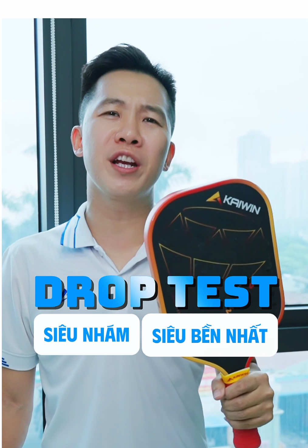 Droptest vợt Pickleball siêu nhám - siêu bền #Kaiwin #kaiwinpickleball #pickleball #thethao #fyp 