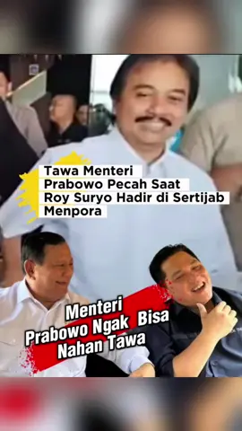 Tawa Menteri Prabowo Pecah Saat Roy Suryo Hadir di Sertijab Menpora