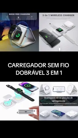CARREGADOR SEM FIO DOBRÁVEL  Carregador de indução 3 em 1, carregador sem fio dobrável magnético base magnética carregamento sem fio (PARA MAIS DETALHES E POSSIVEL COMPRA CLIQUE NA SACOLINHA  #CarregadorPortatil #CarregamentoRapido #carregadordeiphone #carregadordecelular #TikTokShop 