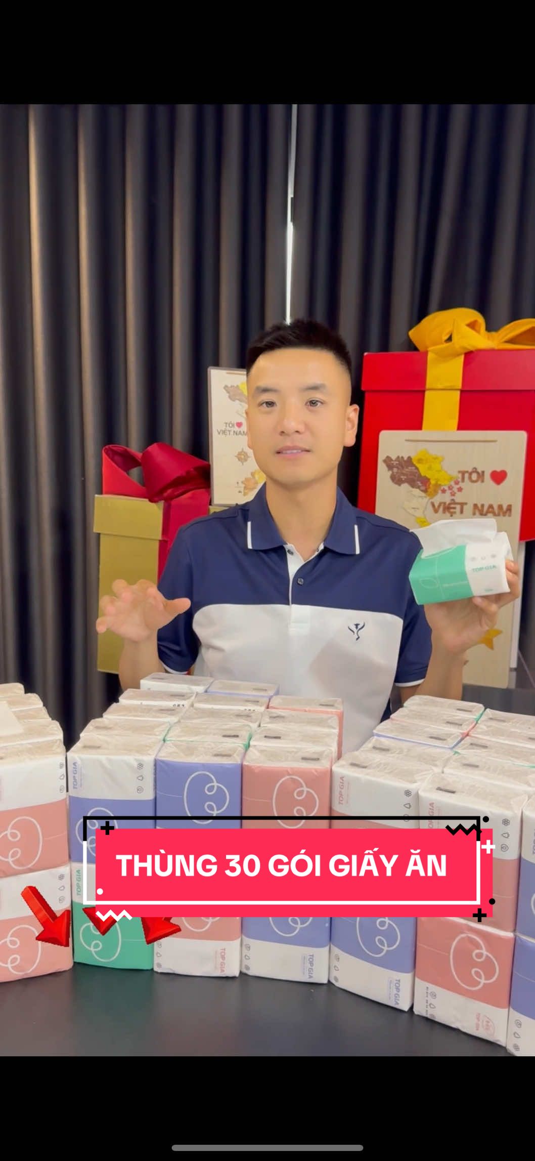 Em chỉ lên tiktok săn giấy ăn thôi