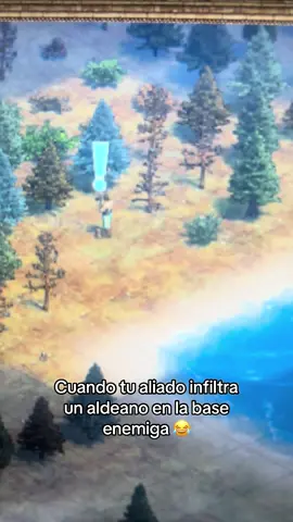 Cuando tú aliado infiltra un aldeano en la base enemiga 😂😆 #aoe2 #nolosabiasgatoperoyosirmpreestubeahi #aldeano #ageofempires2 #wololo 