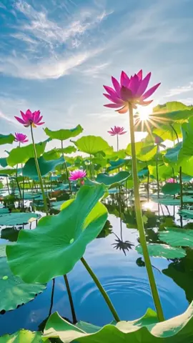 ကြာပန်းခင်း🪷🪷 #lotus #flowers #nature #trending #loveyou 