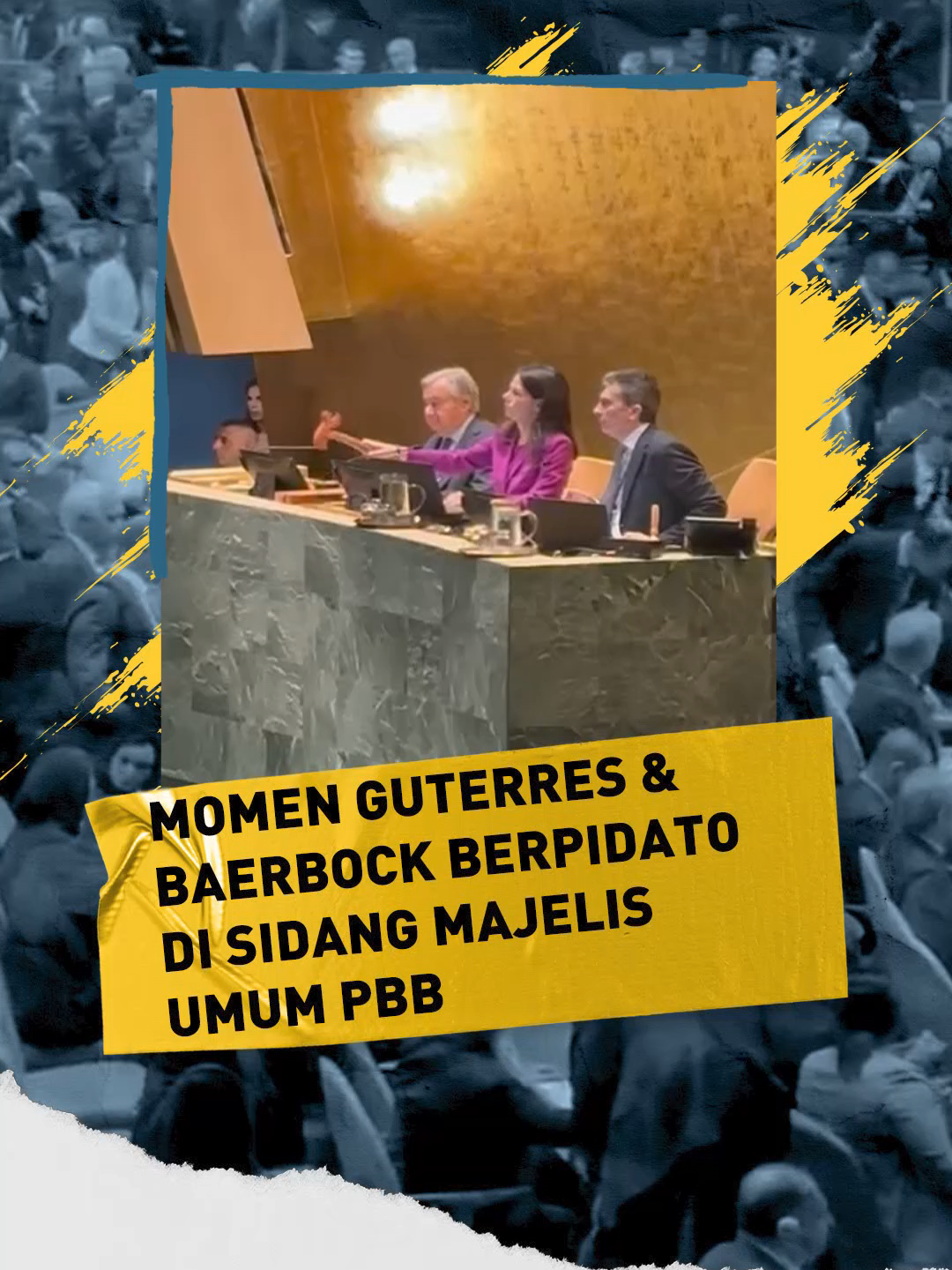Sidang Majelis Umum Perserikatan Bangsa-Bangsa resmi dimulai di Sekretariat Jenderal PBB, New York, Amerika Serikat. Upacara peringatan itu dilakukan selama satu jam dengan dihadiri oleh Sekretaris Jenderal PBB Antonio Guterres, Presiden UNGA Annalena Baerbock dan para kepala negara ataupun kepala pemerintahan. 🎥 Marselina Tumundo - Jurnalis Metro TV #tiktokmetrotv #tiktokberita #beritaviral #beritatiktok #terkini #viral #fyp #internasional #sidangmajelisumumpbb #un #unitednations #pbb #newyork #USA #US #antonioguterres #annalenabaerbock