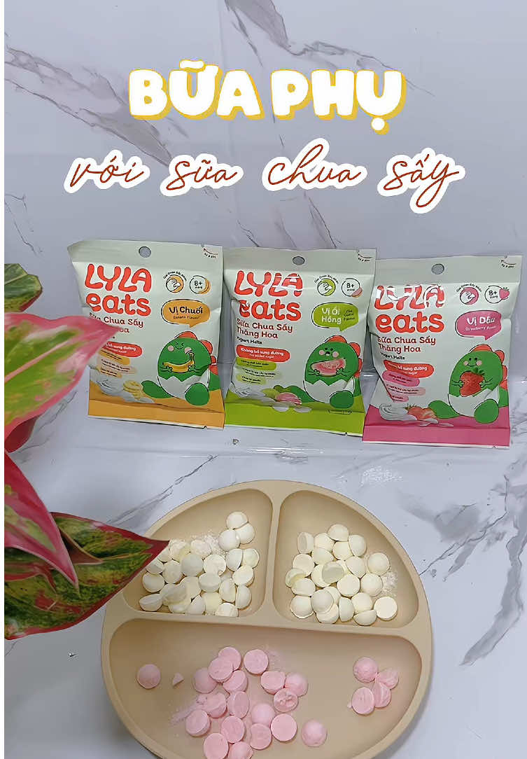 Sữa chua sấy không chứa đường cho các bé nè 🍃✨ #lylaeats #suachuasaythanghoa #suachuasay #buaphuchobe #mecontentho 